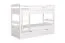 Etagenbett / Stockbett "Easy Premium Line" K18/h inkl. Liegeplatz und 2 Abdeckblenden, Kopfteil mit Löchern, Buche Vollholz massiv Weiß - Liegefläche: 90 x 200 cm, teilbar