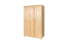 Kleiderschrank Massivholz natur 016 - Abmessung 190 x 120 x 60 cm (H x B x T)