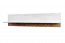Hängeregal / Wandregal Safotu 05, Farbe: Weiß Hochglanz / Walnuss - 32 x 140 x 22 cm (H x B x T)