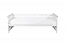 Kinderbett / Jugendbett Hermann 01 inkl. Lattenrost und graue Kissen, Farbe: Weiß gebleicht / Nussfarben, massiv - 90 x 200 cm (B x L)