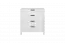 Kommode Milo 14, Farbe: Weiß, Kiefer Vollholz massiv - Abmessungen: 95 x 90 x 47 cm (H x B x T)