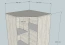 Drehtürenschrank / Eckkleiderschrank Muros 06, Farbe: Eiche Weiß - 222 x 87 x 50 cm (H x B x T)
