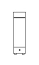 Kleiderschrank Kiefer Vollholz massiv weiß lackiert 001 - Abmessung 190 x 47 x 60 cm (H x B x T) 